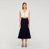 Amorea Long Ruffled Skirt Black