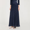 Leslie Rhinestone Knit Maxi Skirt Navy Blue