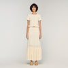 Aria Long Knit Skirt Ecru