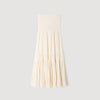 Aria Long Knit Skirt Ecru
