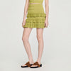 Elenora Short Ruffled Skirt Green