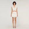 Nayla Short Guipure Skirt White