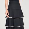 Pulco Long Ruffled Rhinestone Skirt BLACK
