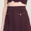 Davia Short Decorative Knit Skirt Brown