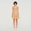 Amalfi Short Skirt With Scarf Embroidery Beige