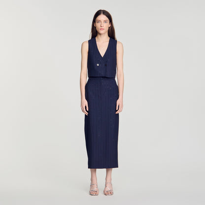 Varenne  Knit Skirt Dark Navy