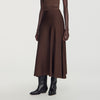Giovanna Long sheer-effect skirt Brown