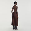 Giovanna Long sheer-effect skirt Brown