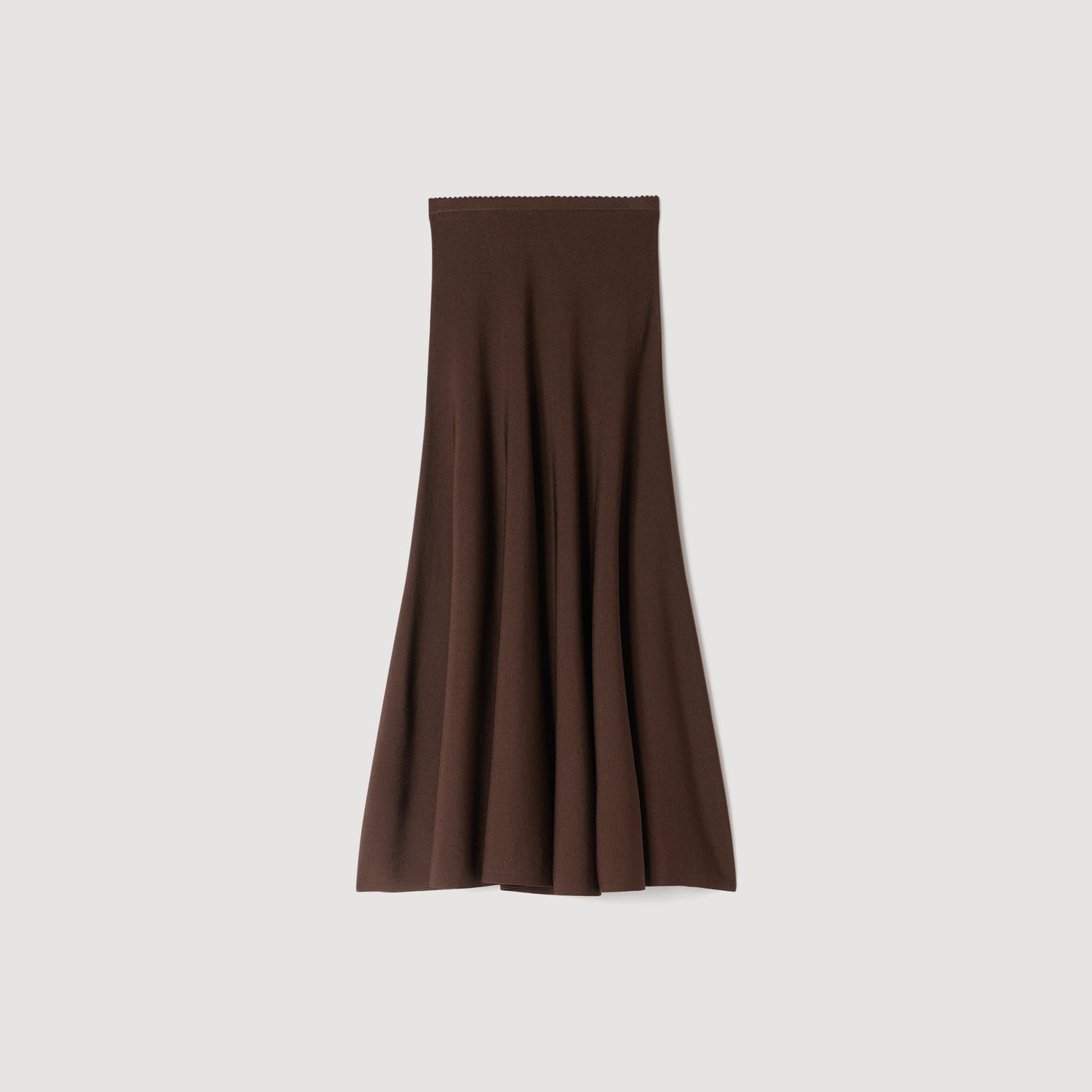 Giovanna Long sheer-effect skirt Brown