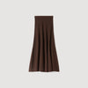 Giovanna Long sheer-effect skirt Brown