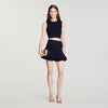 Noella Short ribbed knit skirt Black