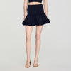 Noella Short ribbed knit skirt Black
