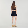 Noella Short ribbed knit skirt Black