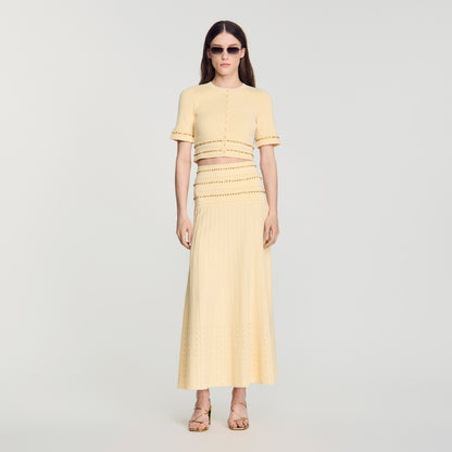 Lorianne Long tassel skirt Vanilla