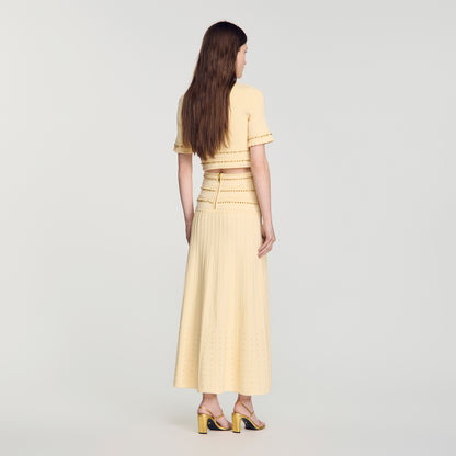 Lorianne Long tassel skirt Vanilla