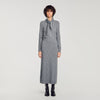 Coralyna Pointelle Knit Maxi Skirt Grey