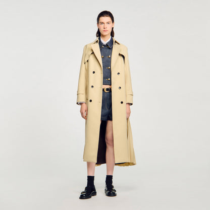 Simon Belted double-breasted trench Beige