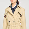 Simon Belted double-breasted trench Beige