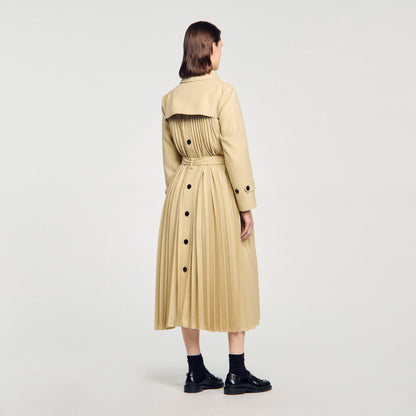 Simon Belted double-breasted trench Beige