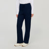 Vadim Knit Rhinestone-Covered Trousers Navy Blue
