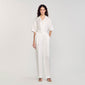 Alberto Jacquard Bow Trousers White