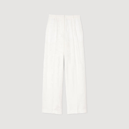 Jacquard Bow Trousers White