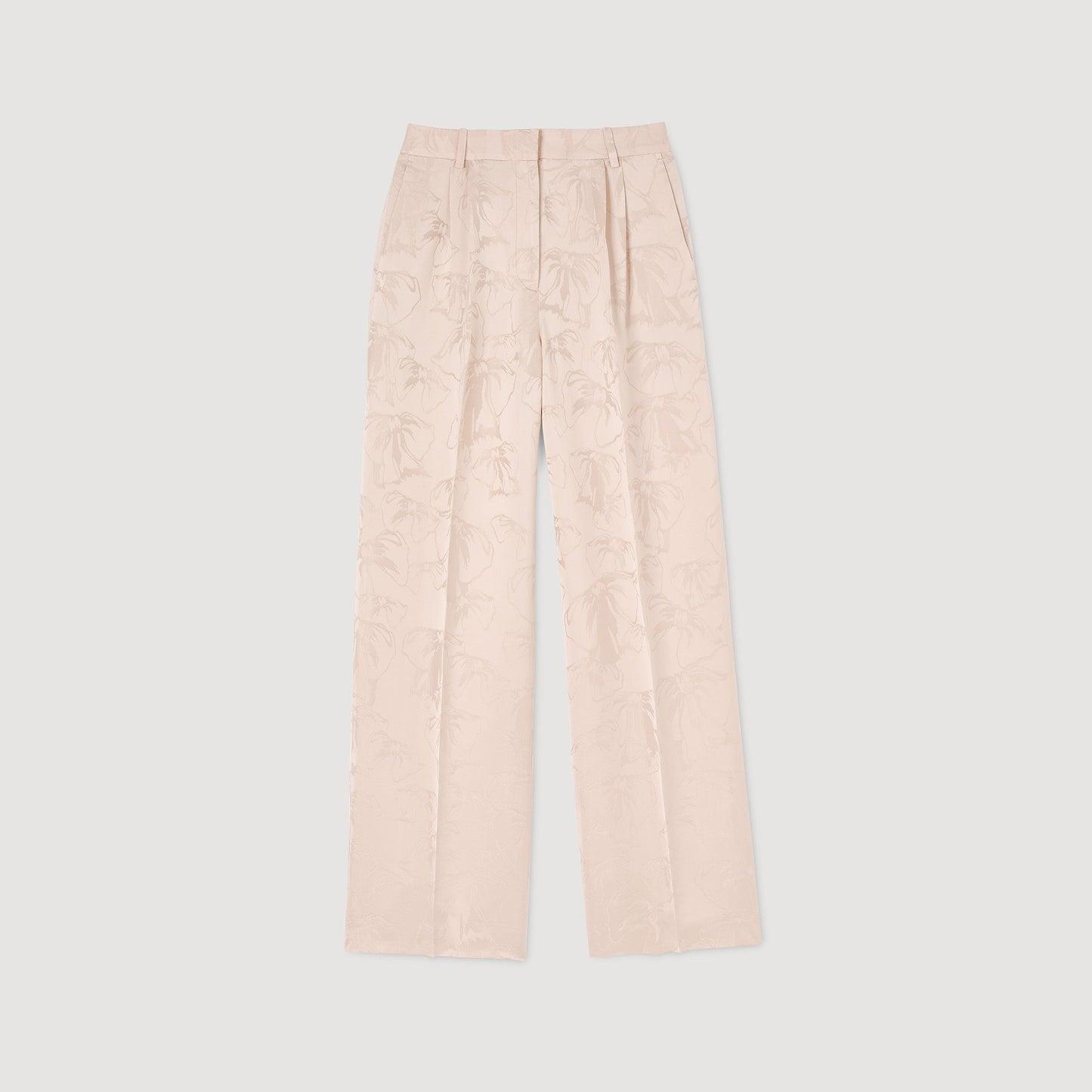 بنطلون بقصة كلاسيكية ونقشة ناعمة