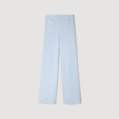 Concorde Striped Sequin Trousers Sky Blue