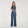 Bill Sequin Trousers NAVY BLUE