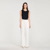 Matson Striped Suit Trousers Ecru / Black