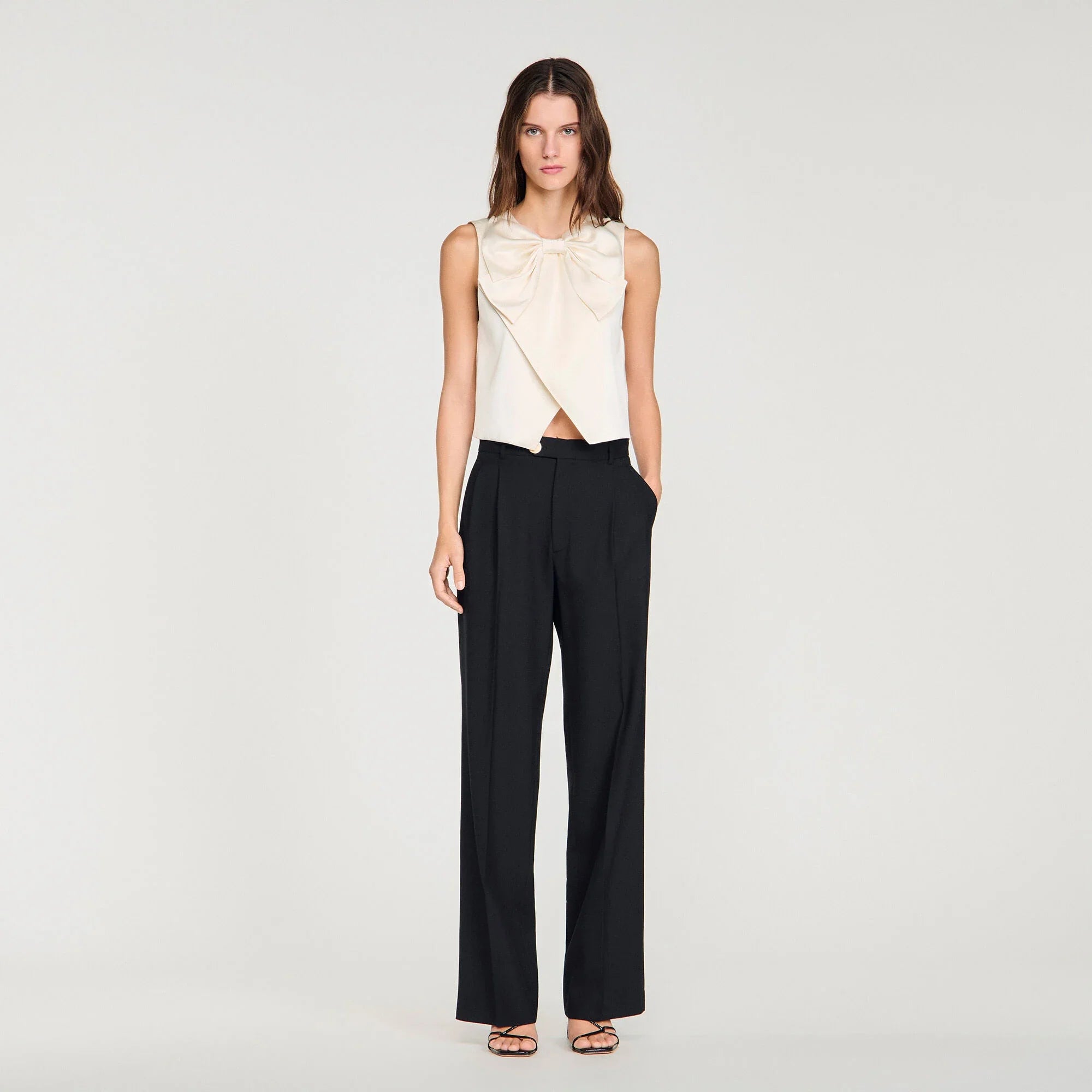 Terence Pressed-Crease Suit Trousers Black