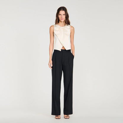 Terence Pressed-Crease Suit Trousers Black