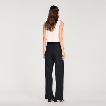 Terence Pressed-Crease Suit Trousers Black
