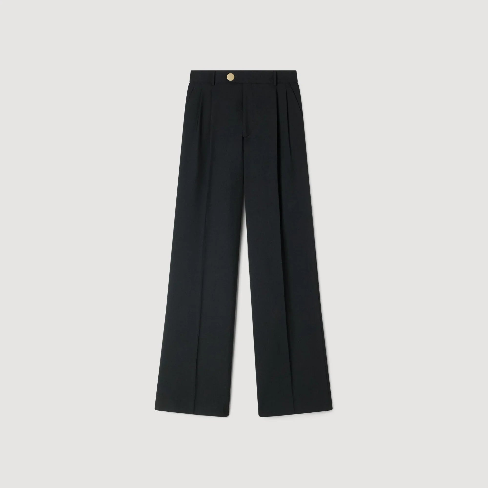 Terence Pressed-Crease Suit Trousers Black