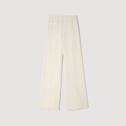 Serge Striped Trousers ECRU / SILVER