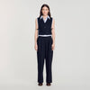 Solmarin Striped wool trousers Navy Blue