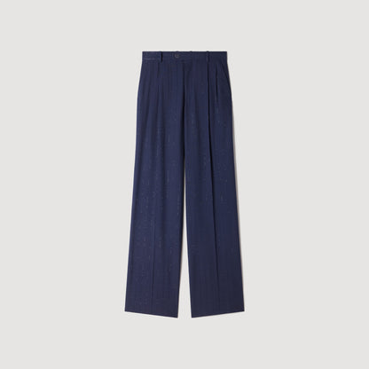 Mabillon Striped sequin trousers Dark Navy