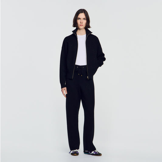 Lucay Rhinestone Jogging Trousers Black