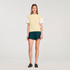Dual Material Knit Jumper Light Yellow
