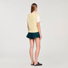 Dual Material Knit Jumper Light Yellow