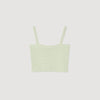 Merveille Crop Knit Top Vert Amande