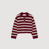 Stanislas Striped Polo Jumper Bordeaux