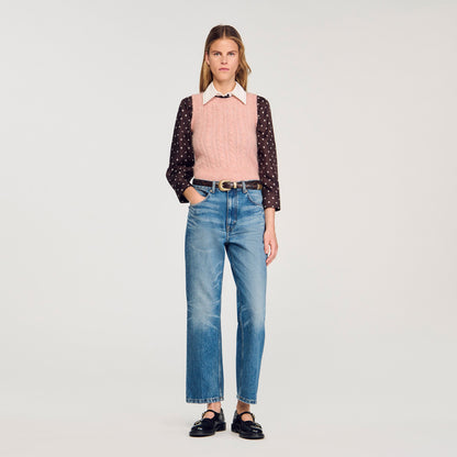 Amour Twisted Sleeveless Jumper Poudre Pink