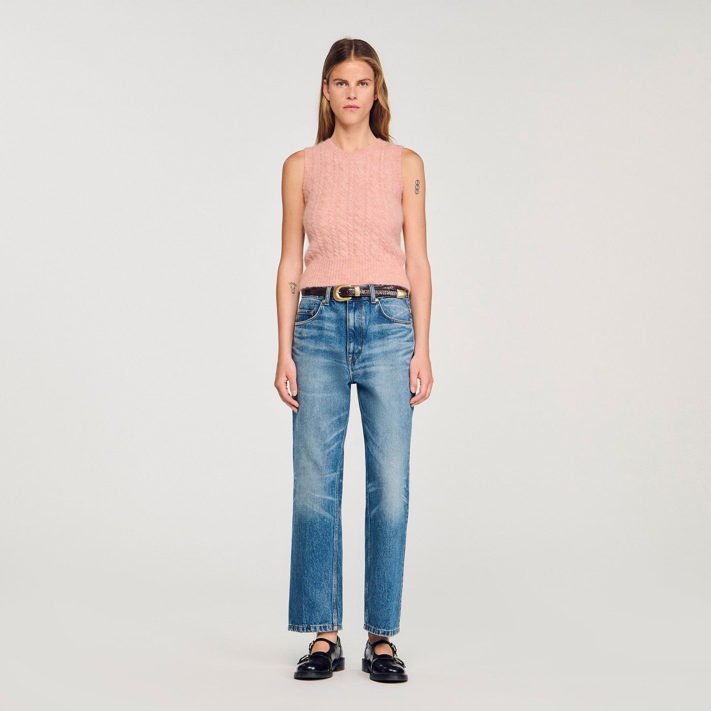 Amour Twisted Sleeveless Jumper Poudre Pink