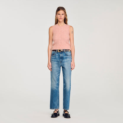 Amour Twisted Sleeveless Jumper Poudre Pink