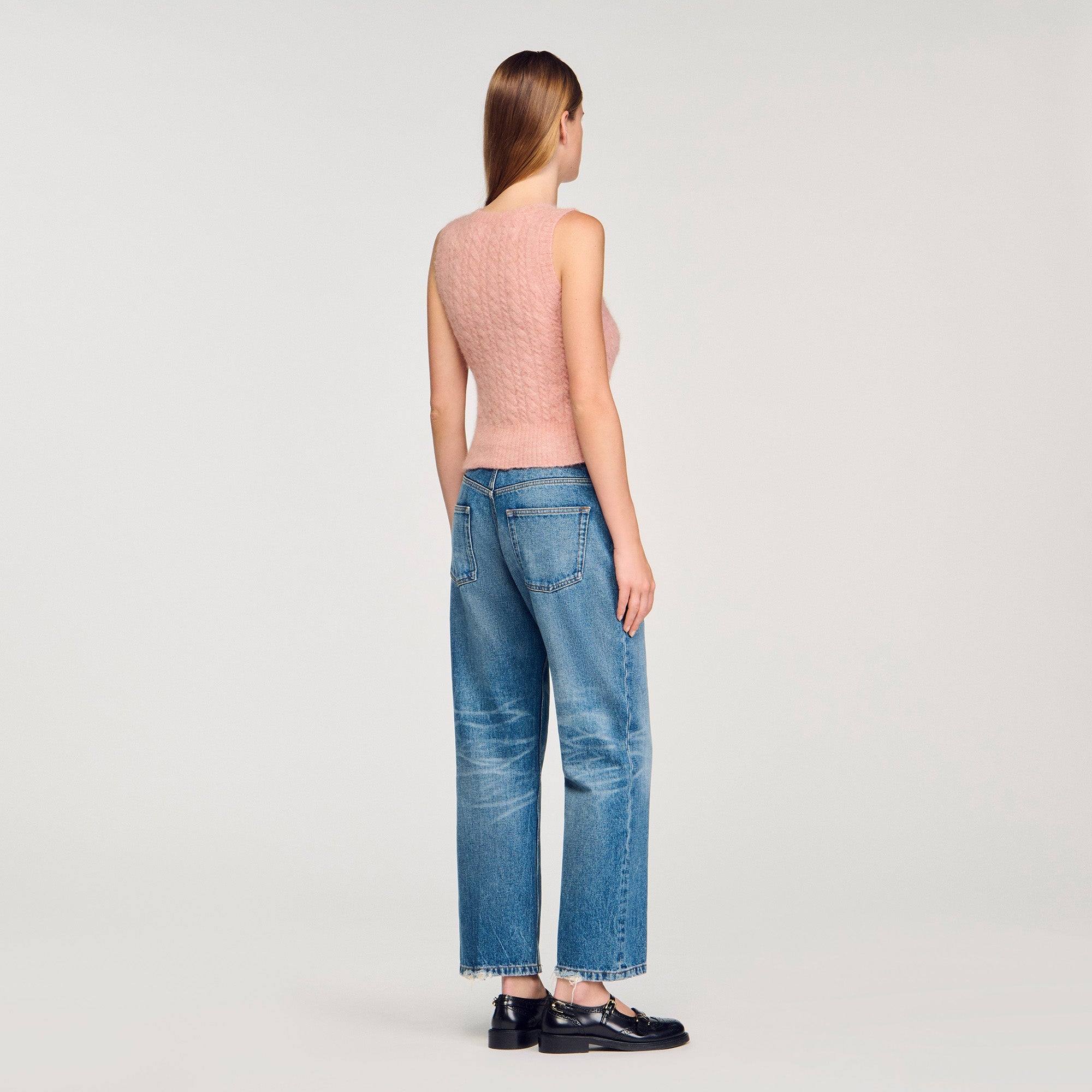 Amour Twisted Sleeveless Jumper Poudre Pink