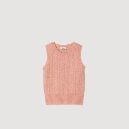 Amour Twisted Sleeveless Jumper Poudre Pink