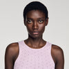 Tia Rhinestone Knit Crop Jumper Mauve