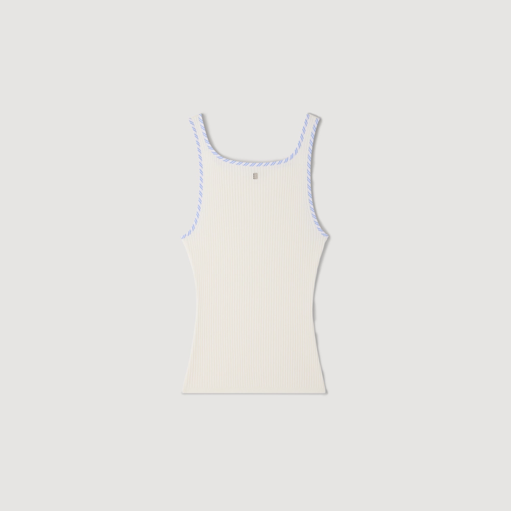 Mimi Ribbed Vest Top Ecru
