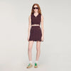 Davis Cropped Decorative Knit Top Brown